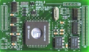 [Photo of the Front Side of our rse-2c micro-controller card]